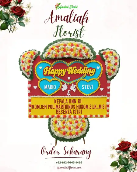 Papan Bunga Pernikahan Wangunsari